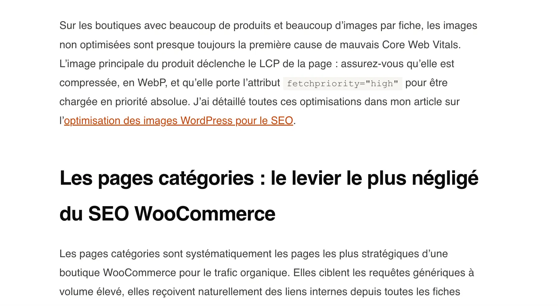 lien interne sur un article